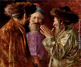 Isaac Snowman Three Rabbis Of Jerusalem painting